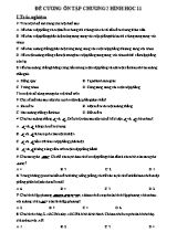 Đề cương ôn tập Chương 2 môn Hình học Lớp 11